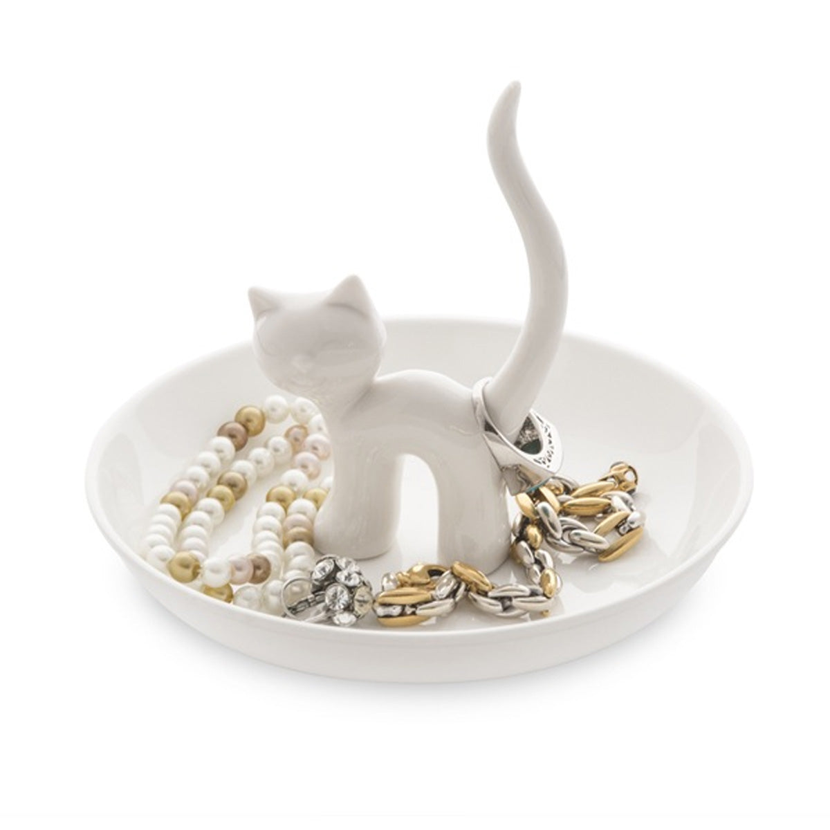 Porta Anillos Gato XL Blanco BALVI