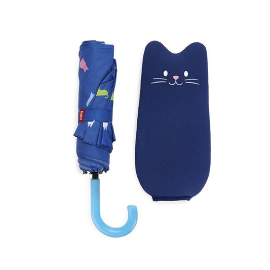 Paraguas infantil Meowmbrella Azul Con Funda